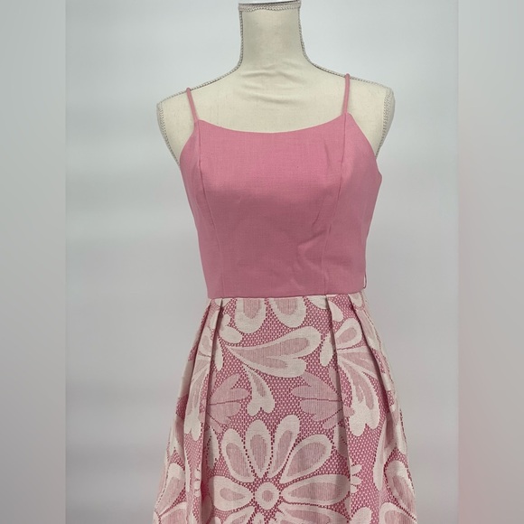 Vintage Handmade Pink Floral Women’s Spaghetti Straps Maxi Dress - Picture 2 of 15